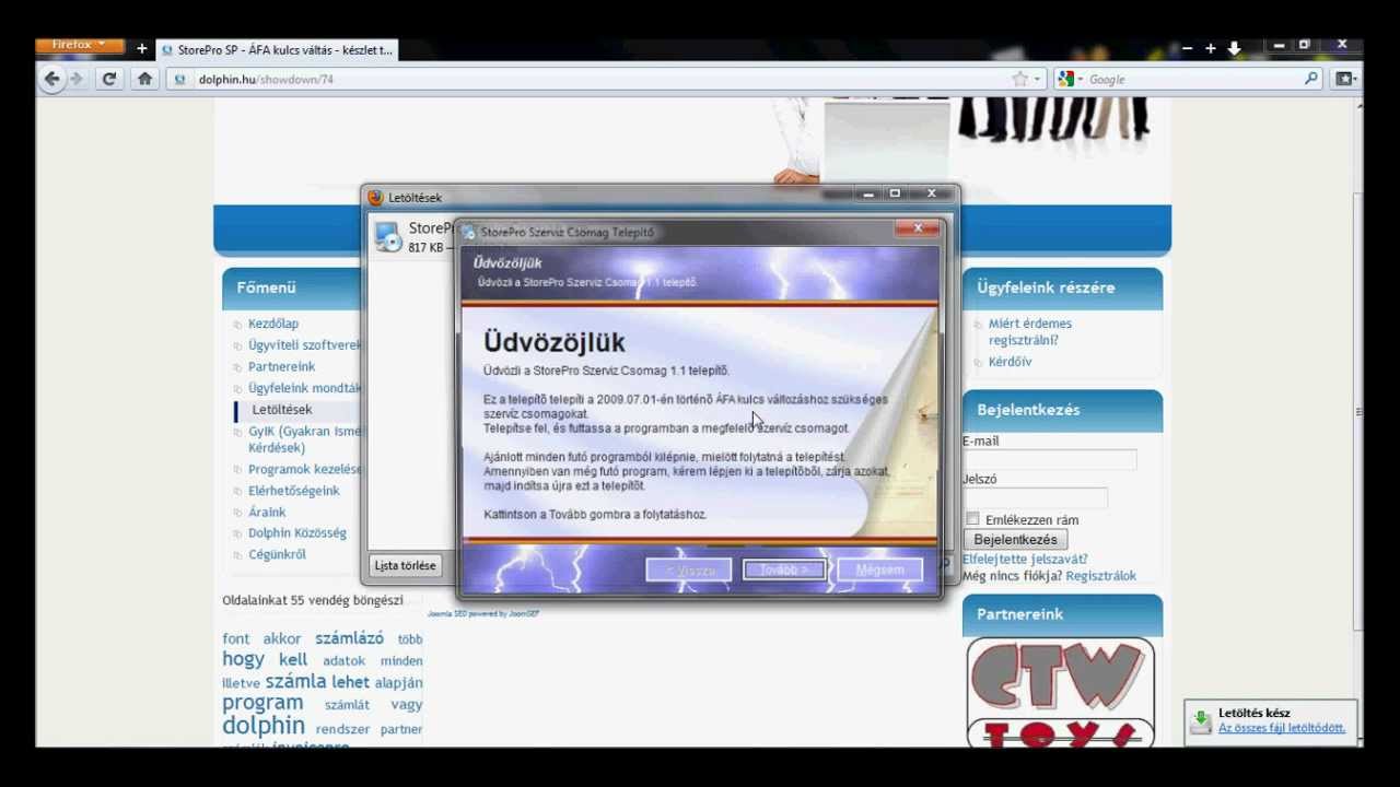 Dolphin - StorePro - &Aacute;FA kulcs v&aacute;ltoz&aacute;s 2012, 3.r&eacute;sz - ServicePack