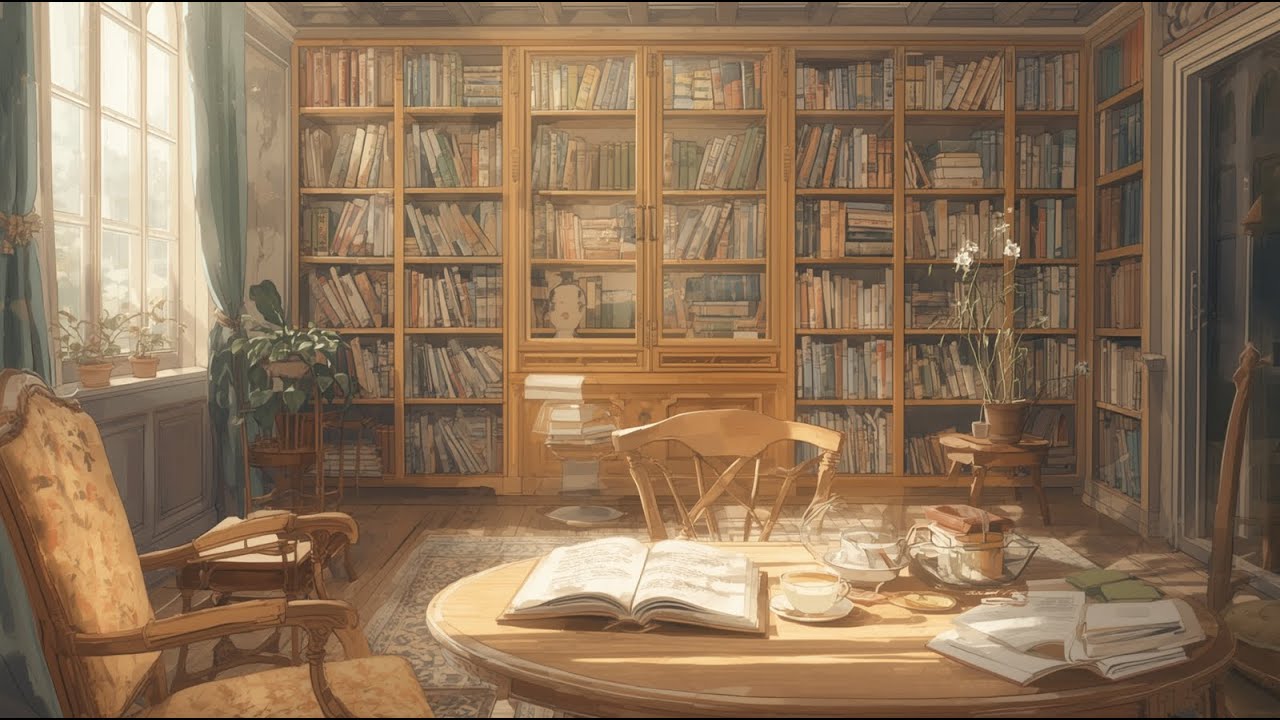 Peaceful Reading Corner ✨ | 3 Hours Calm Piano & Ambient Pads for Deep Focus