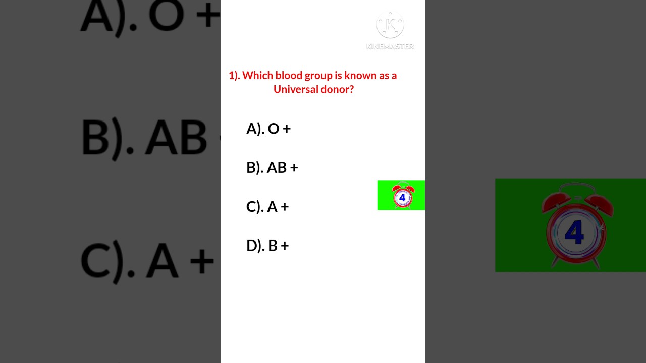 Which Blood Group is Known as a Universal Donor || #shorts #bloodgroup #trivia