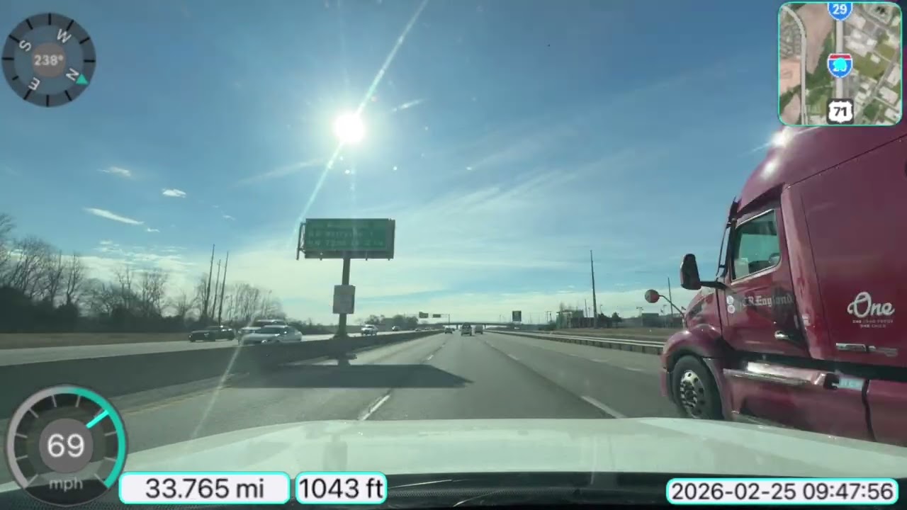 202600225 Dashcam Drivelapse Kansas City Metropolitan Area Wednesday