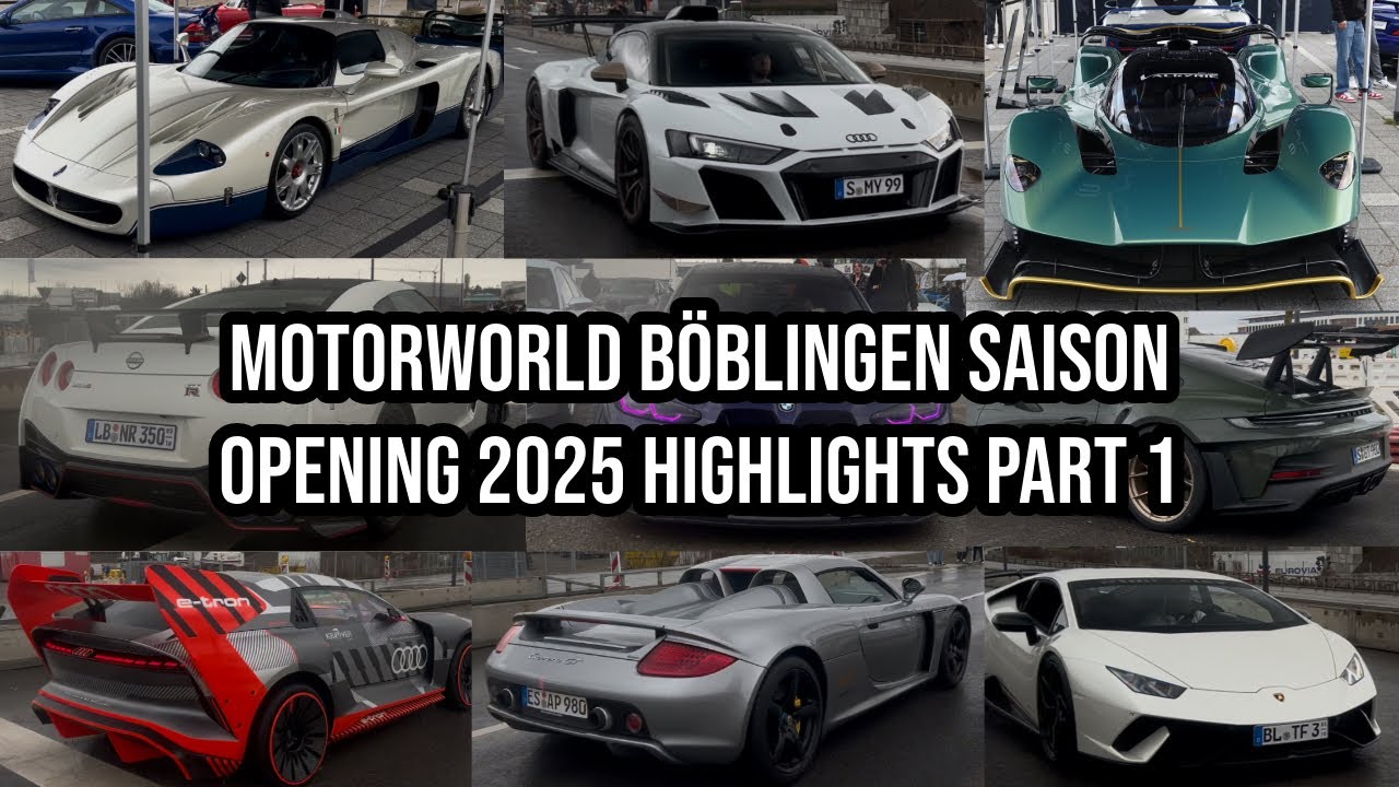 Motorworld Böblingen SaisonOpening Highlights 2025 Part 1 (Valkyrie AMR Pro, MC12, CarreraGT,..)