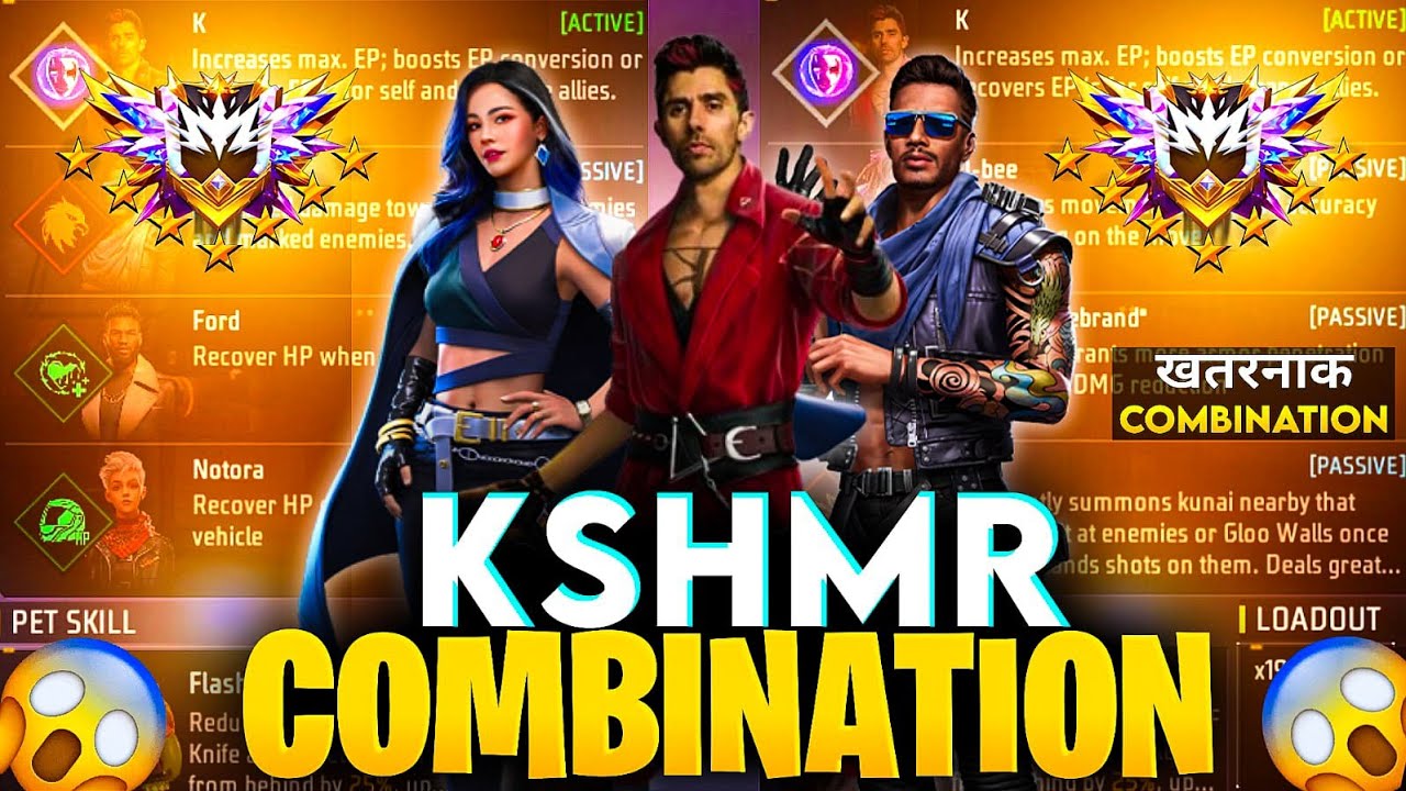 K Character Skill Combination | K Character Ability | Br Rank Best Character Combination