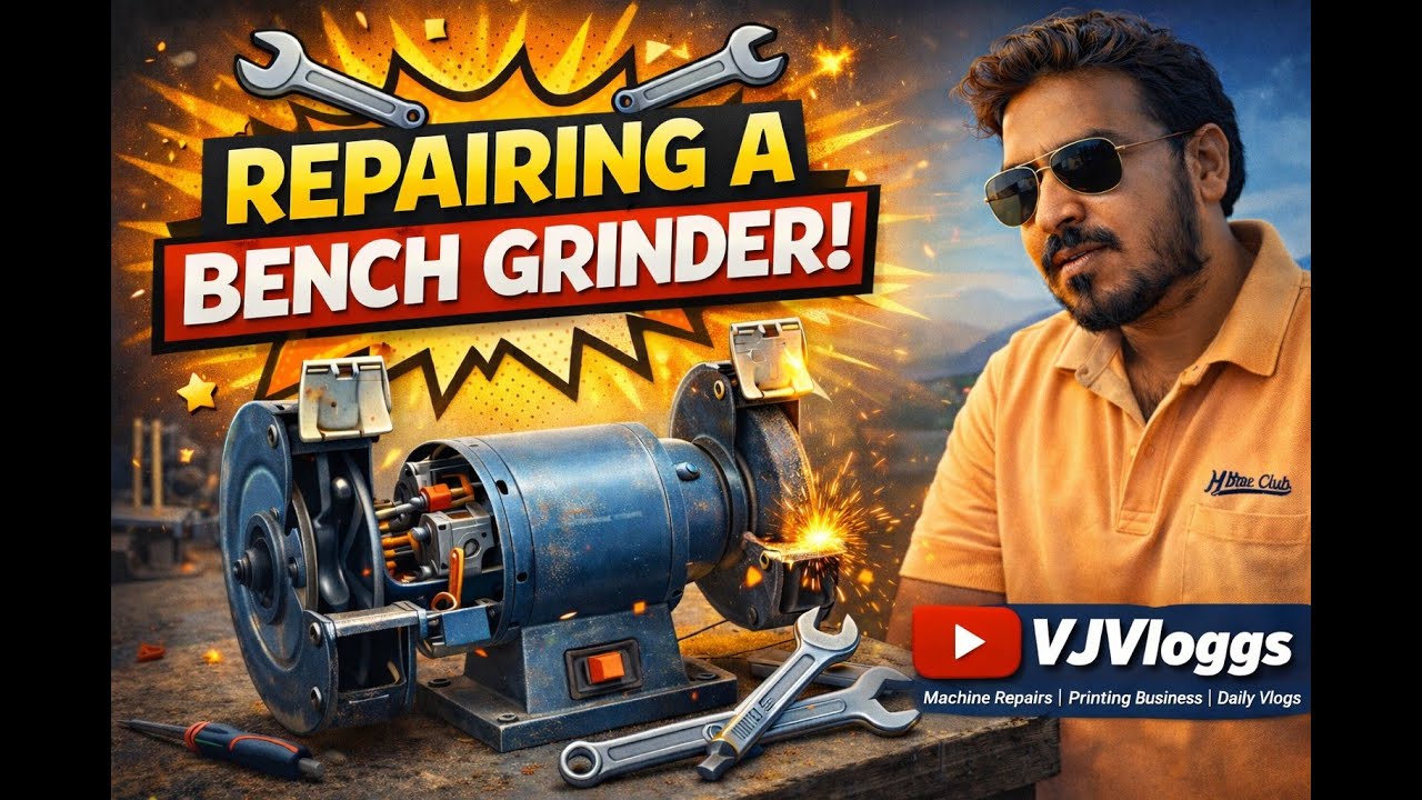 Vlog 2|खराब झालेला Bench Grinder कसा दुरुस्त केला?|