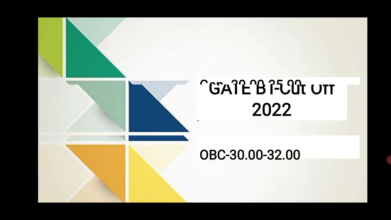 GATE BT CutOff 2022 by Nandini Singh