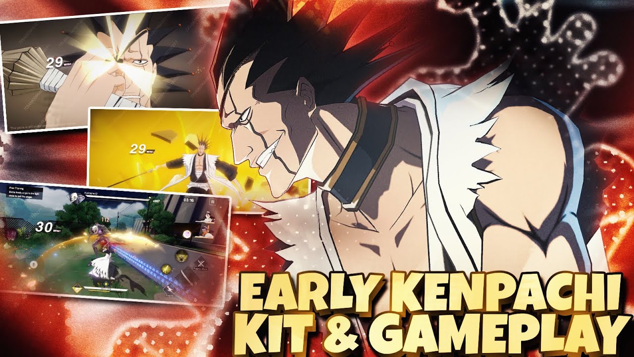 EARLY LOOK AT KENPACHI IT LOOKS LIKE THEY ARE KEEPING BUTTON MASHING DPS DEMON-Bleach Soul Resonance