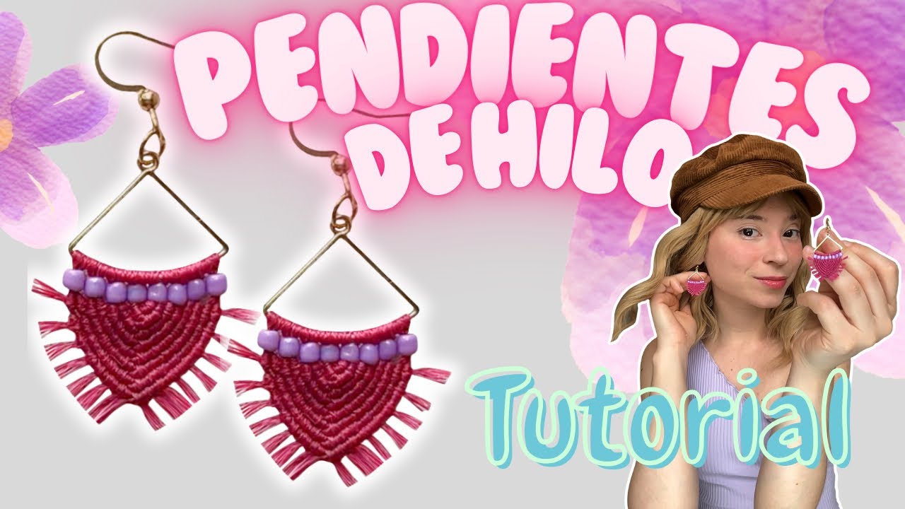 Hermosos PENDIENTES tejidos 🩷 | MACRAME TUTORIAL | DIY 