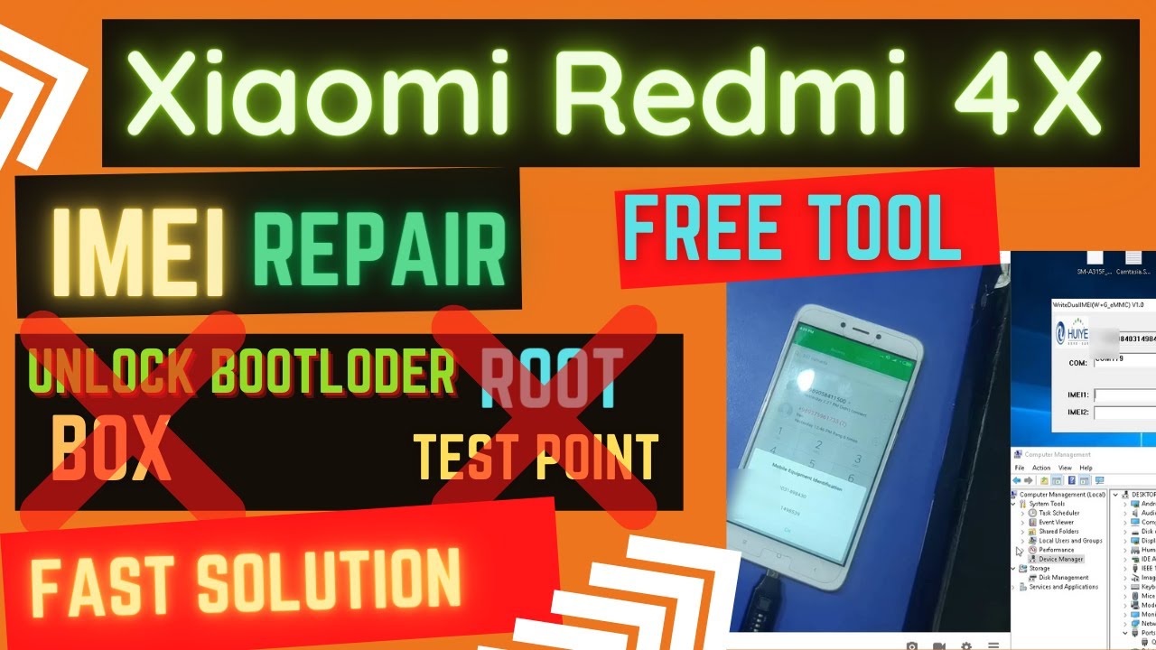 Redmi 4x Repair imei Without Unlock Bootloder and root - free tool - fast solution