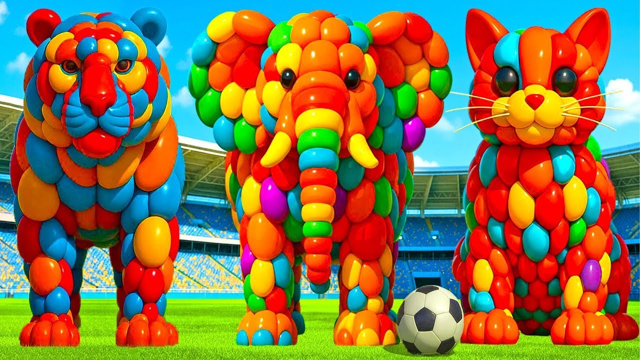The mascot vibrato assistant JCB and Tractor on the football field is popular, co-produced, creative
