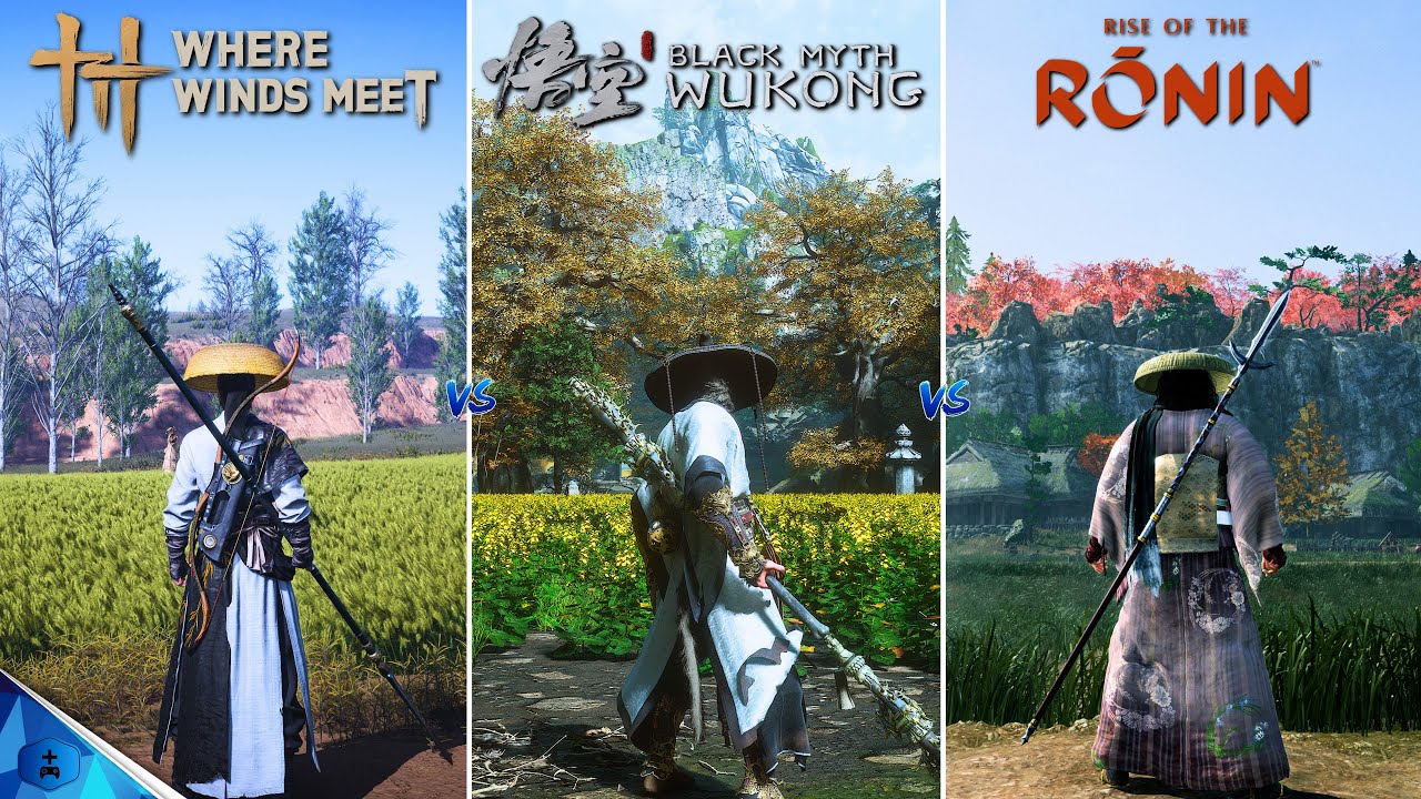 Where Winds Meet vs Black Myth: Wukong vs Rise of the Rōnin - Graphics and Details Comparison