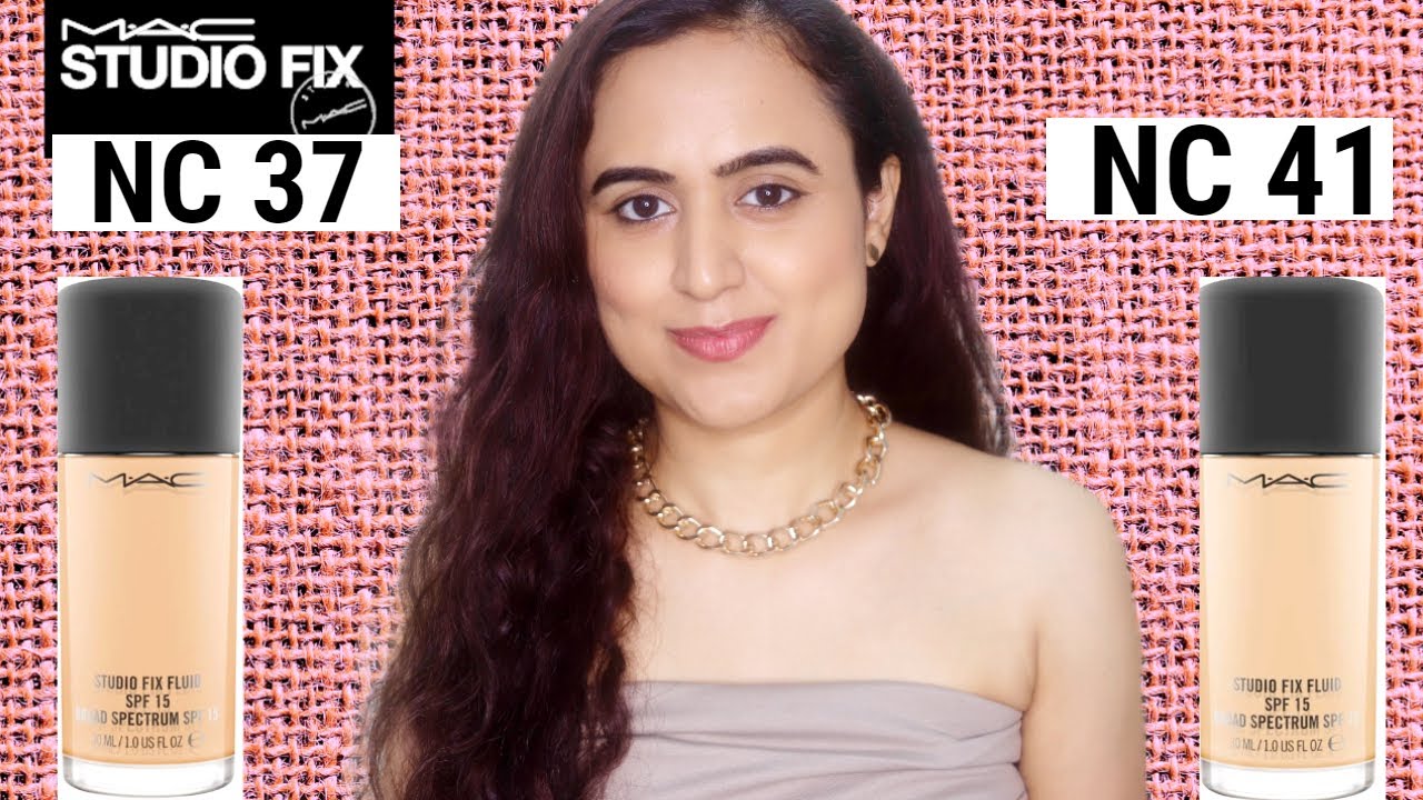 MAC Studio Fix Liquid Foundation NC 37 против NC 41 | Свотчи на лицо и сравнение | Waysheblushes