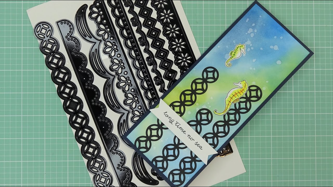 Diamond Press Slimline Border Dies Review Tutorial! GIVEAYWAY NOW CLOSED!