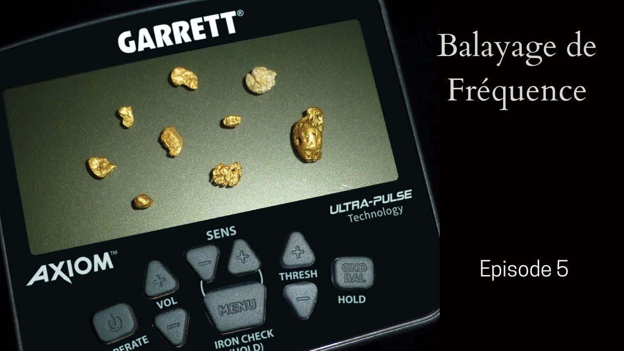 Balayage de fréquence : détecteur de métaux Garrett Axiom