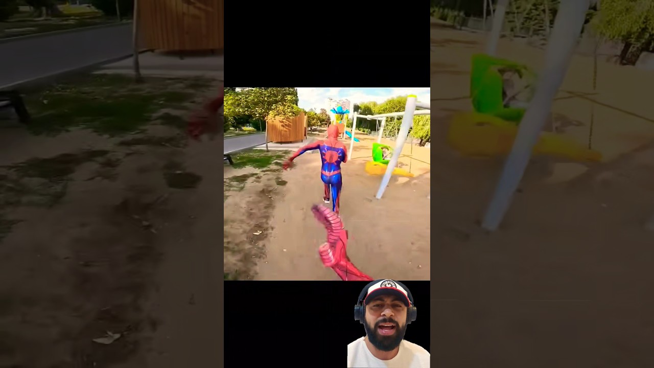 O homem aranha fugiu dela 😂😂😂 #shorts #spiderman #funny