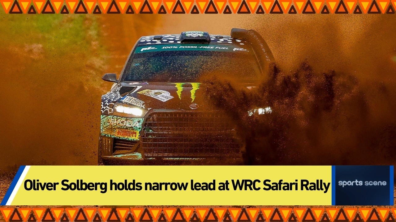 Оливер Сольберг удерживает небольшое преимущество на ралли WRC Safari.