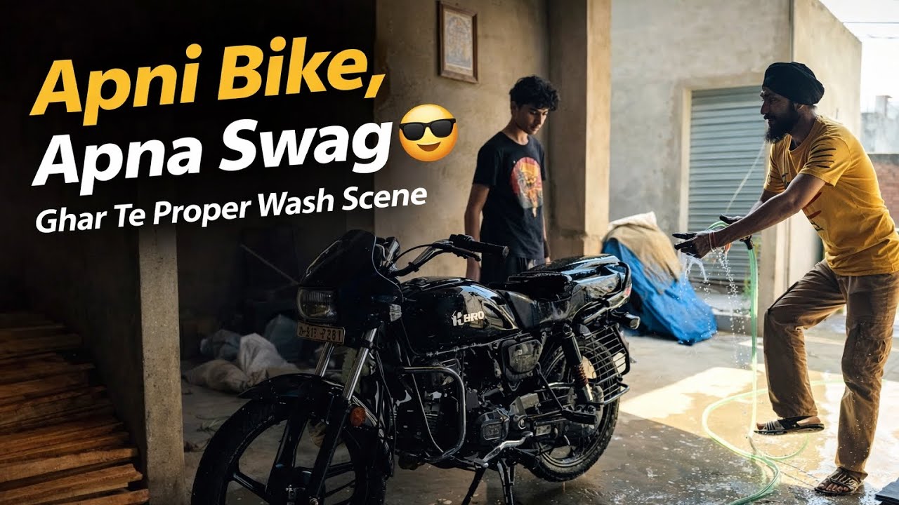 “Daily Vlog – Bike Cleaning Scene”Before vs After Must Watch!#bike #washing #brother#cleaning #dust 