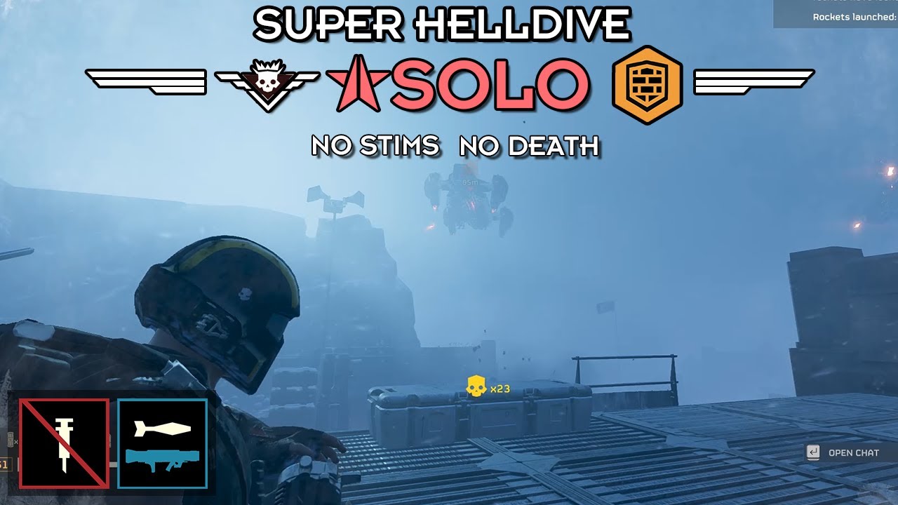 Helldivers 2 - Evacuate High-Value Assets (Super Helldive Solo / No Stims, No Death)