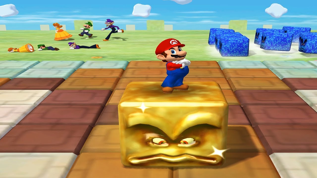 Mario Party 5 Minigames - Mario vs Daisy vs Luigi vs Waluigi