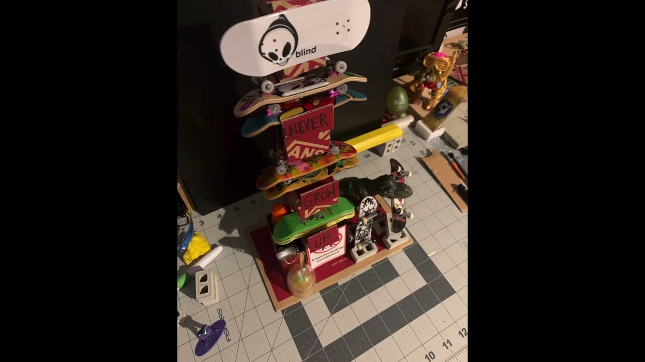 DIY - How to make a fingerboard rack! Using a Vans shoe box!!! 🔥🔥🔥