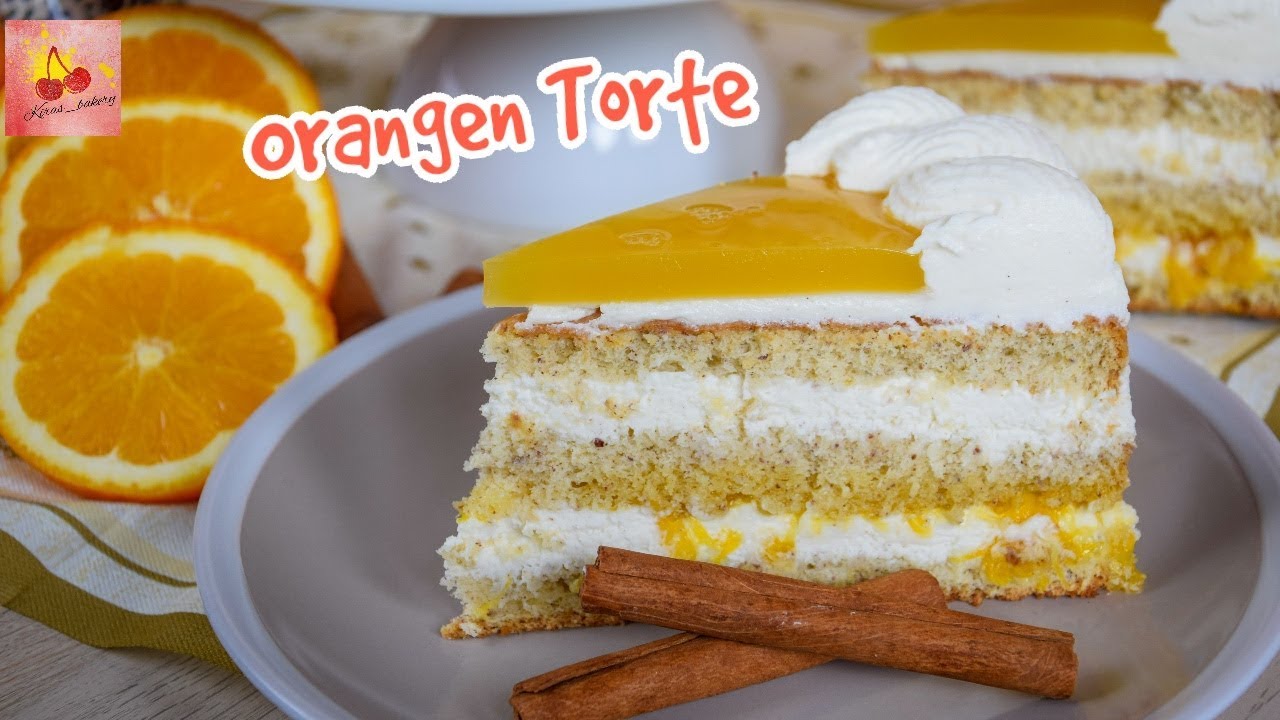 Orangen Torte/ winterliche Orangen Torte mit Zimtcreme