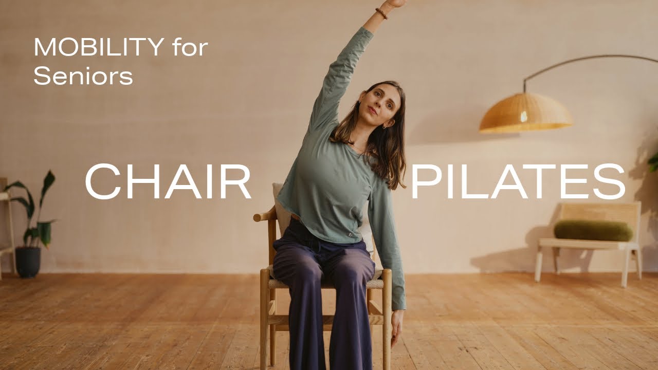 CHAIR Pilates for Seniors - 10 Minutes GENTLE MOBILITY | Lottie Murphy Pilates