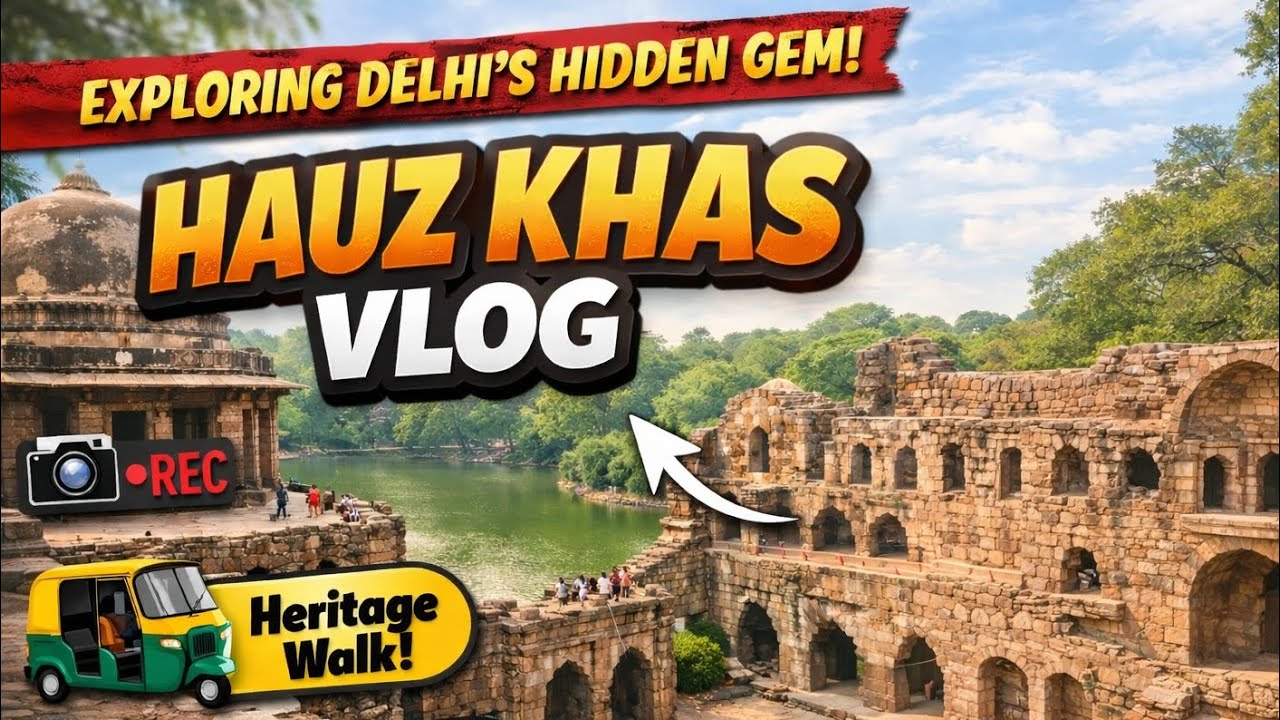 Hauz Khas Fort + Lake View | Full Vlog 🎥