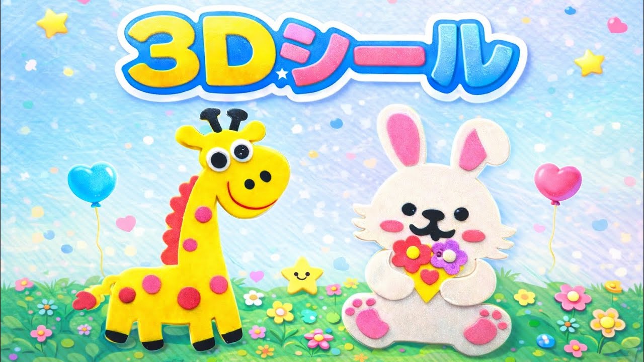 はじめての3Dシール🌼うまく貼れる…？