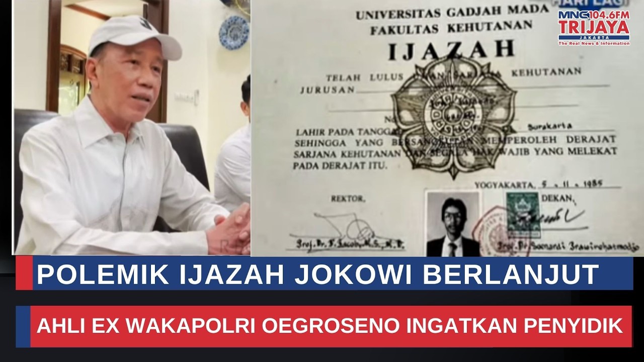 🔴LIVE Trijaya | Roy Suryo cs Teliti Ijazah Jokowi, Ex Wakapolri Beri Keterangan Ahli