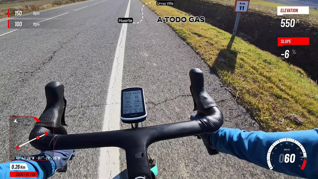 Insta 360 Go 3s. Road bike Navarra, Spain.