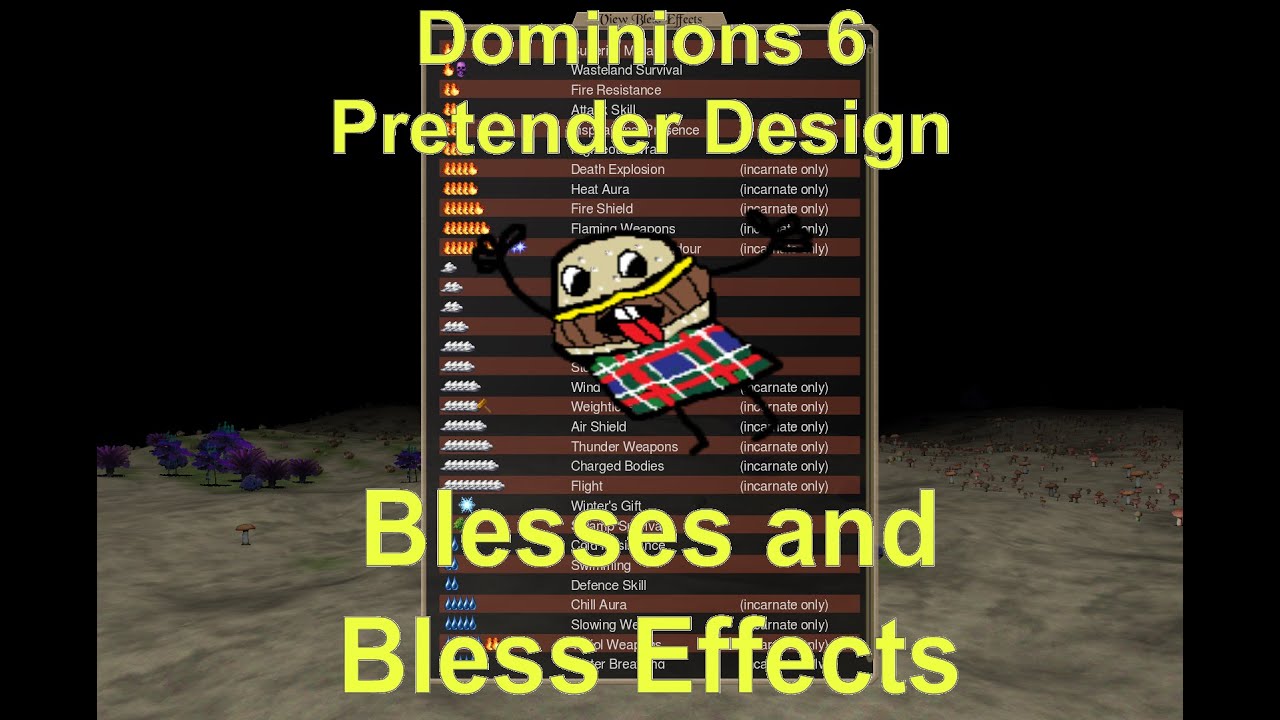 Dominions 6 Pretender Design Part 2: Blesses and Bless Effects