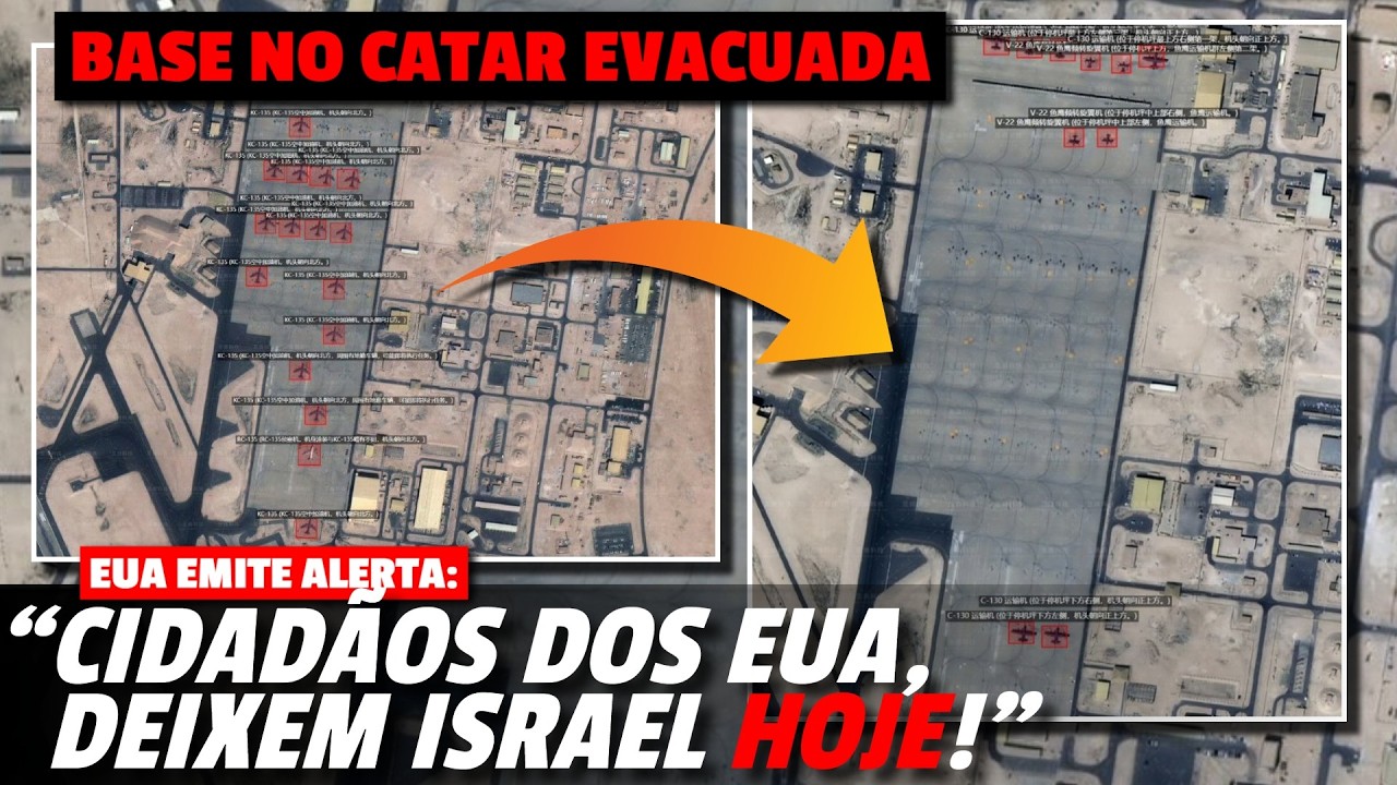 Ataque IMINENTE: EUA emite ALERTA para cidadãos deixarem Israel HOJE e evacua base no Catar