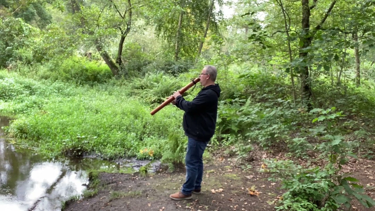Native American flute Condor Base in the forest