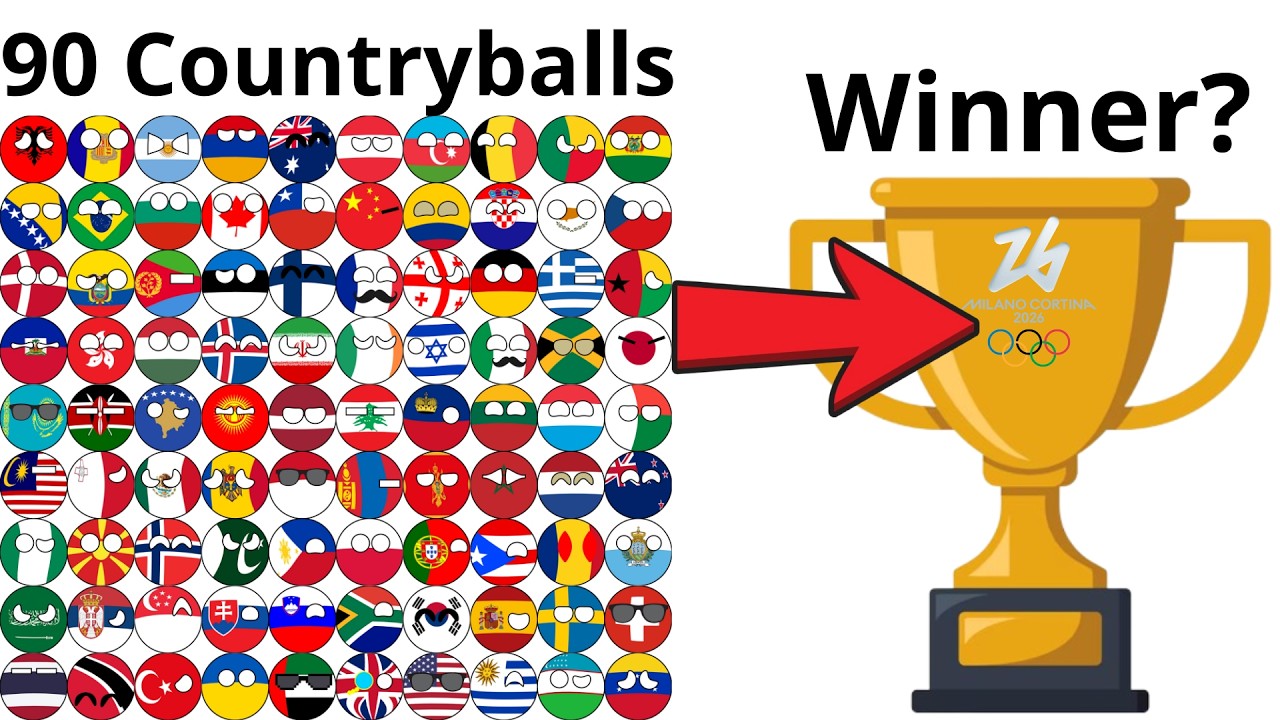 I did NOT expected that result!😱 90 Countryballs Winter Olympics elimination marble race.