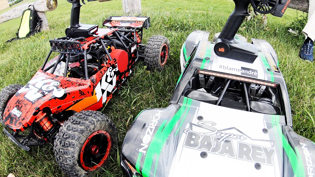 RC Cars - GAS vs ELECTRIC - Which is faster?  LOSI DBXL vs LOSI Super Baja Rey