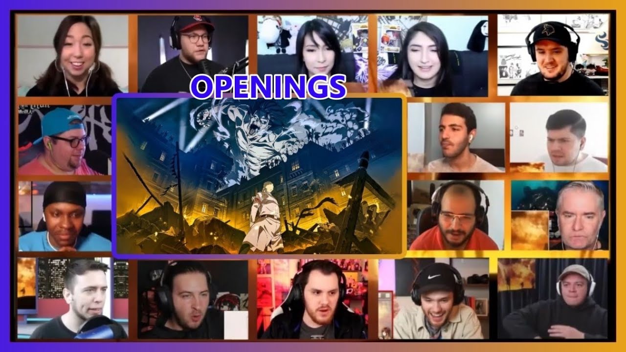 Attack on Titan All Openings 1-7 Reaction Mashup