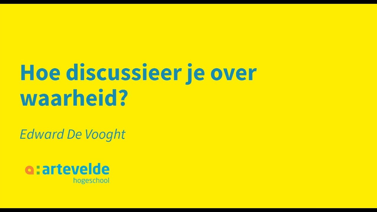 Lezing op Dag van de Wetenschap 2025: Hoe discussieer je over waarheid?