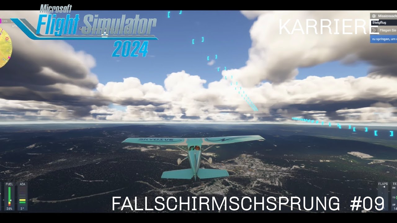 FALLSCHIRMSPRUNG / MICROSOFT FLIGHT SIMULATOR KARRIERE #09 (no comanntary gameplay)