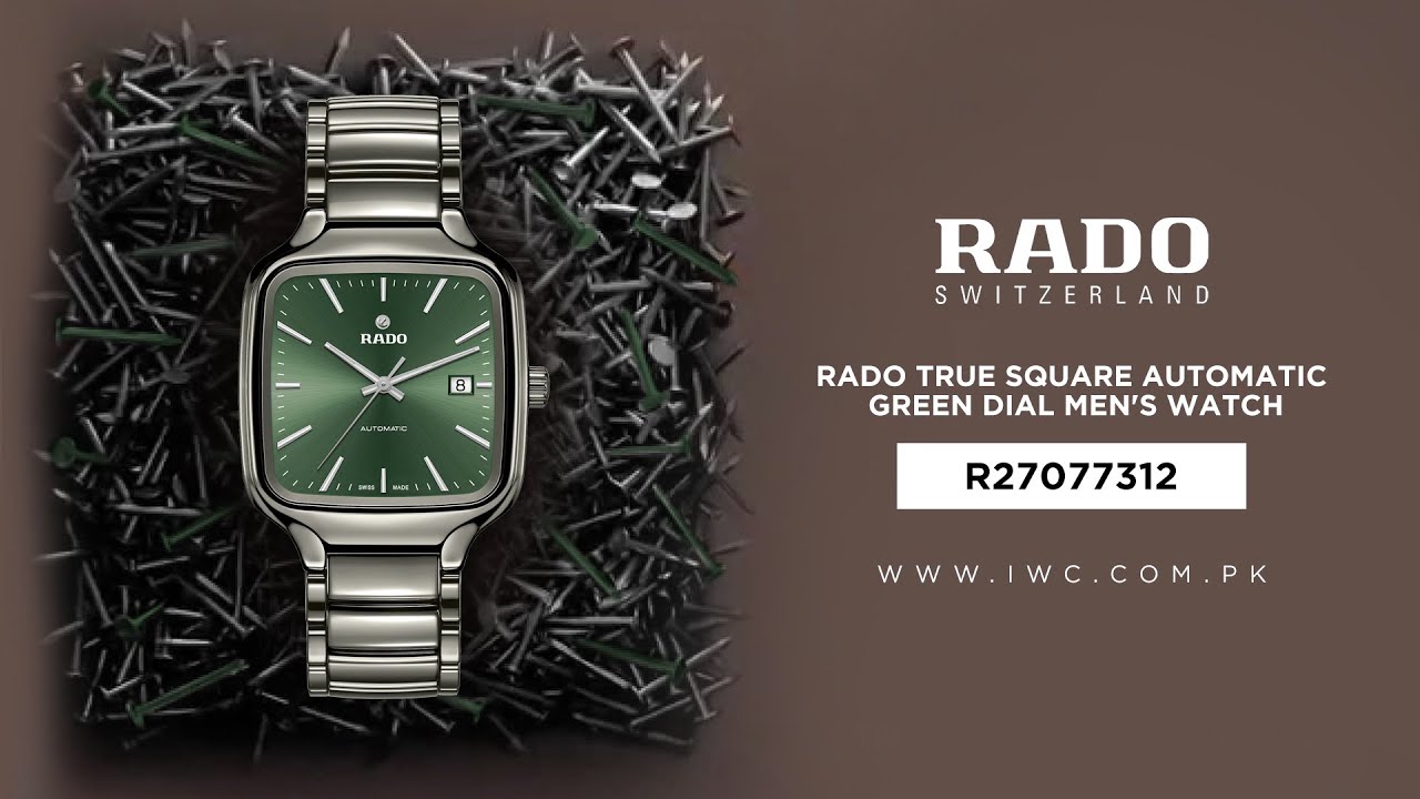 #Unboxing #Rado True Square #Automatic Green Dial Men's #Watch - R27077312