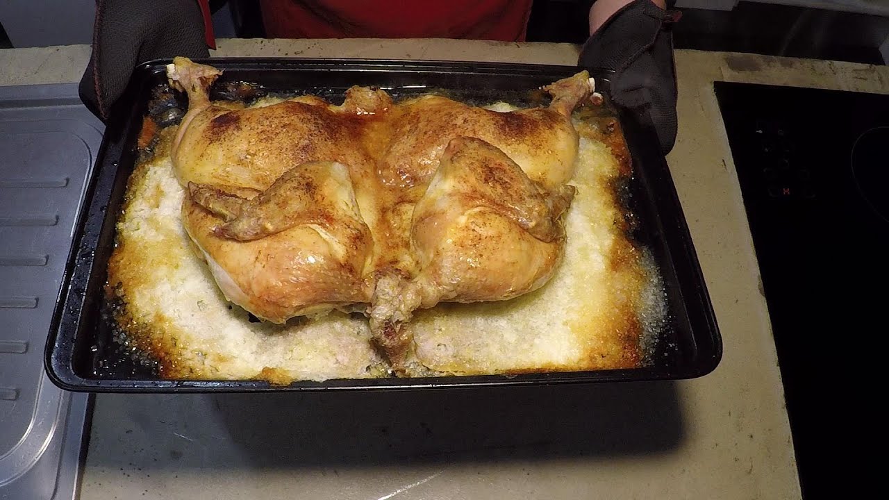 👍🏻 Rock Salt-Baked Spatchcock Chicken #roasted #butterflied #easy meal #chicken