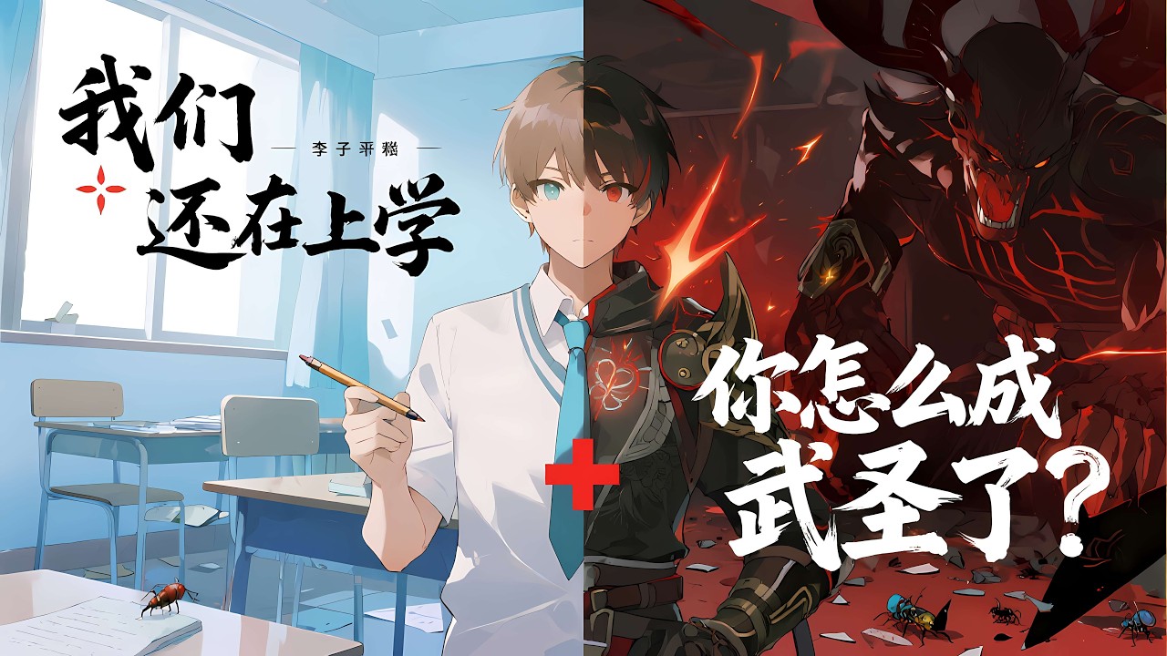 一口气看完《我们还在上学，你怎么成武圣了？》全集，灵气复苏，凶兽横行。李子瑜因气血低下被判武道死刑，还被女友分手。却觉醒击杀加点系统，杀蚊涨气血，斩兽破极限。从学生到武圣，他升级比呼吸还简单。