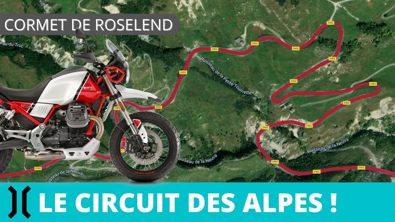 Cormet de Roselend Moto Guzzi V85TT, le circuit de la Route des Grandes Alpes