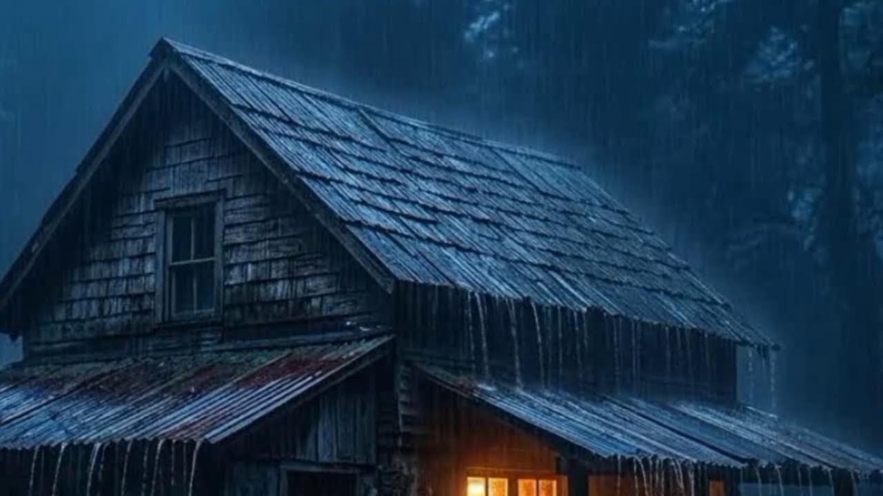 10 HOURS Rain on Roof in Forest Cabin 🌧️ | Insomnia Relief, Deep Sleep & Relaxation