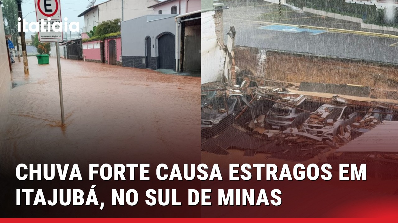 ITAJUBÁ, NO SUL DE MINAS É ATINGIDA POR FORTES CHUVAS NESTA QUINTA-FEIRA (26)