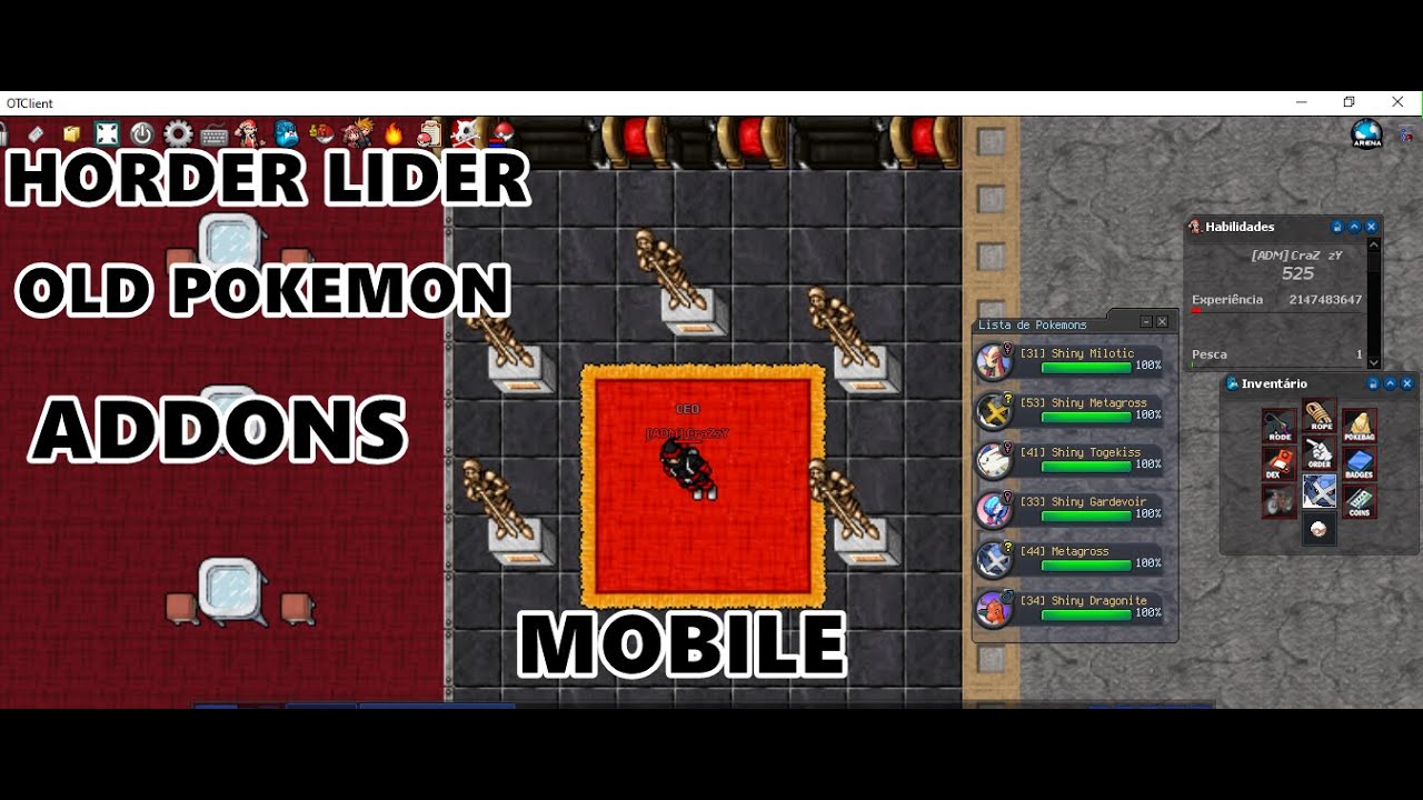 BASE OT POKEMON ANTIGO MOBILE │FA&Ccedil;A JA SEU SERVIDOR (Pokemon Cz)