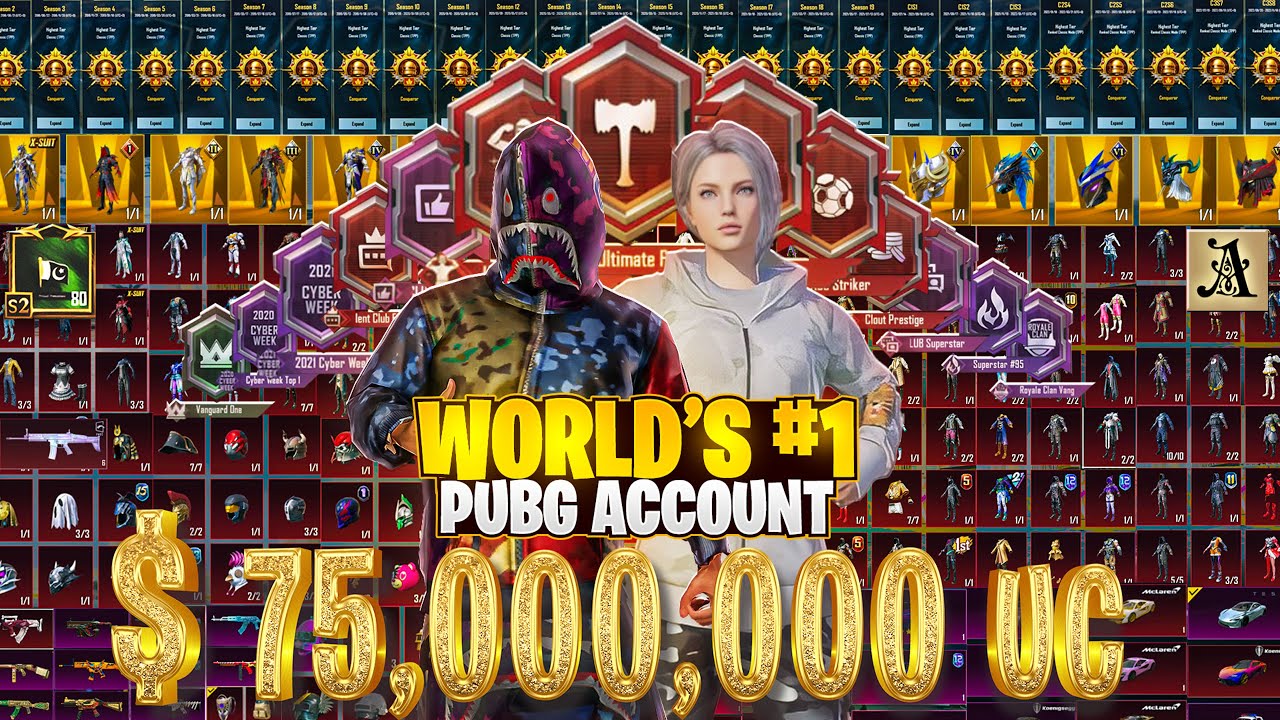 World's Best Pubg Mobile Inventory 🤑🤑 | World No 1 Pubg Account 🔥