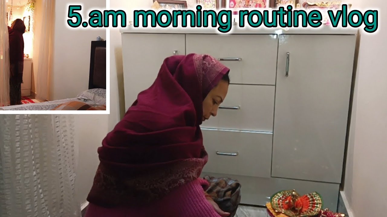 सुबह 5:00 से मेरे दिन की शुरुआत, morning Pooja,#vlog #housewife #love