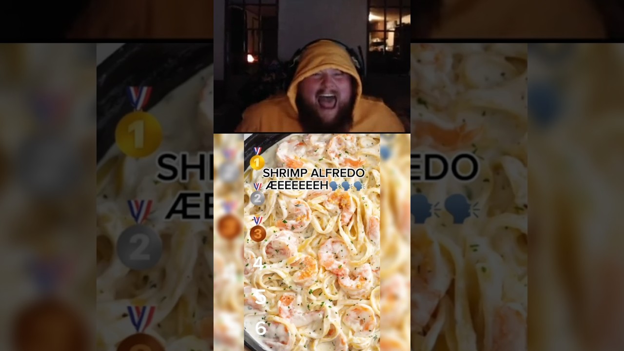 CaseOh Ranking Shrimp Alfredo In Last Place 😭 #caseoh #meme