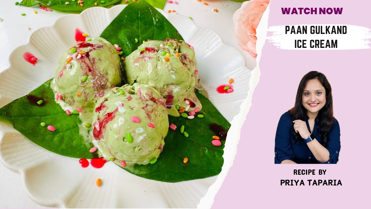 PAAN GULKAND ICECREAM | Ice cream Recipe | Desserts | Flavourful Food by Priya