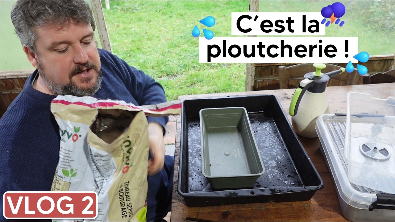[VLOG février 2] On avance les semis malgré la ploutcherie