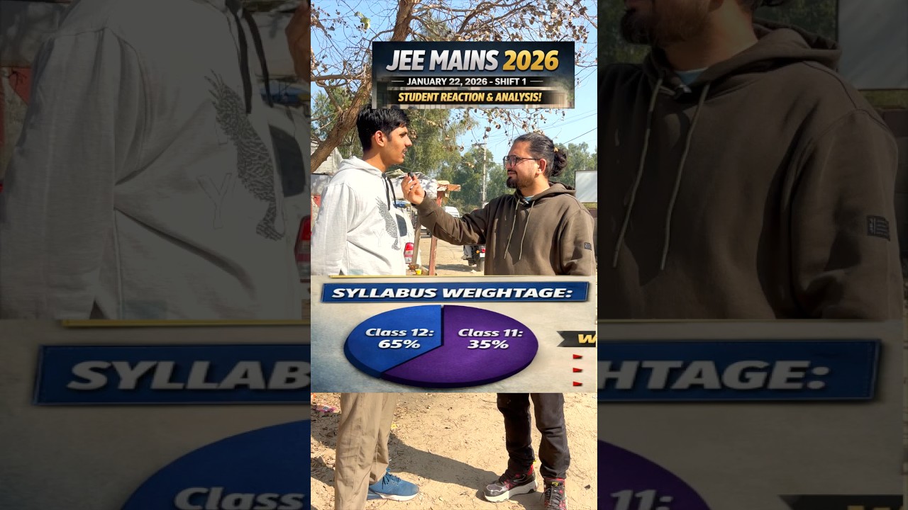 JEE MAINS Shift 1 Question paper 2026 ! Student Review ! Passing Percentile