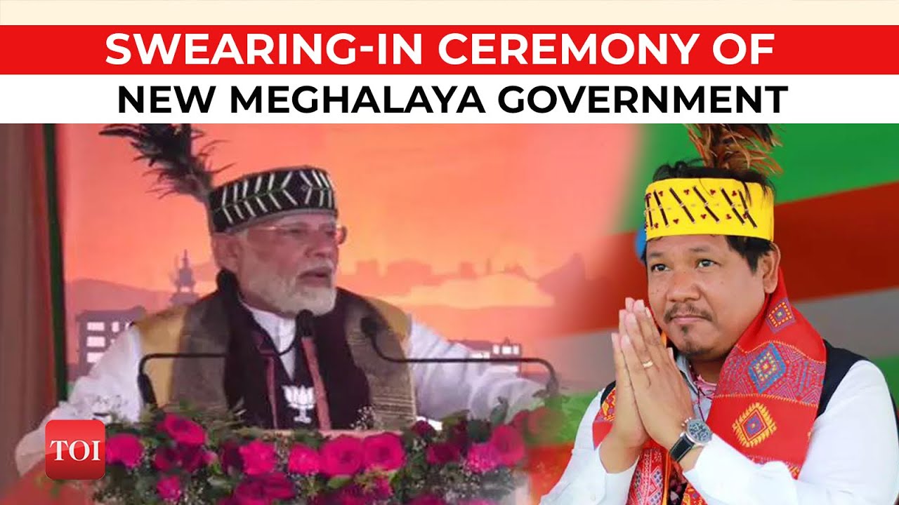 PM Narendra Modi attends swearing-in ceremony of Conrad Sangma as Meghalaya CM